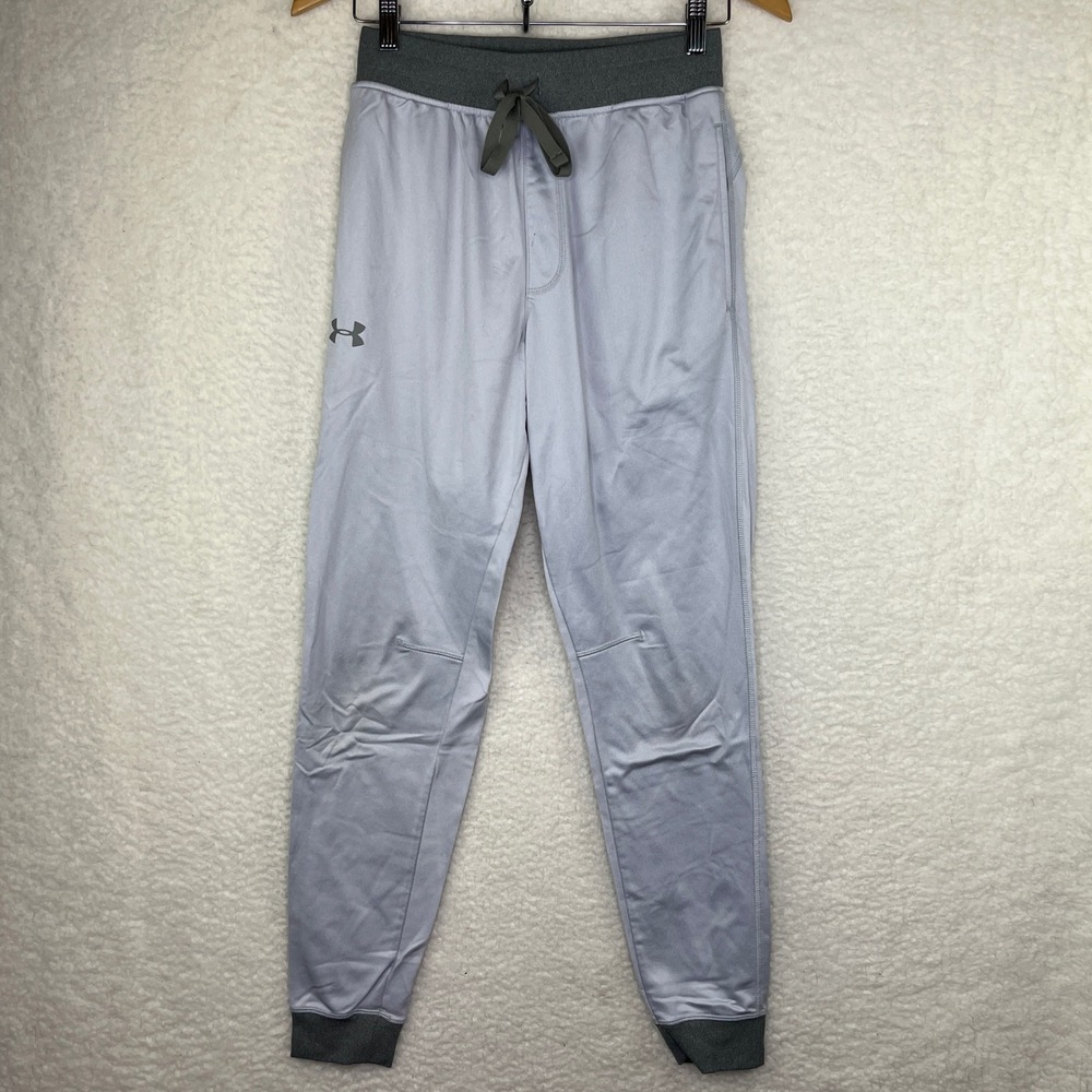 Under Armour Mens Gray Athletic Tapered Joggers Sweatpants Size Small